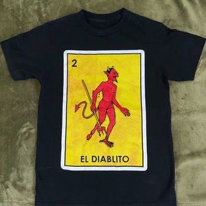 Loteria “El Diablito” black tee